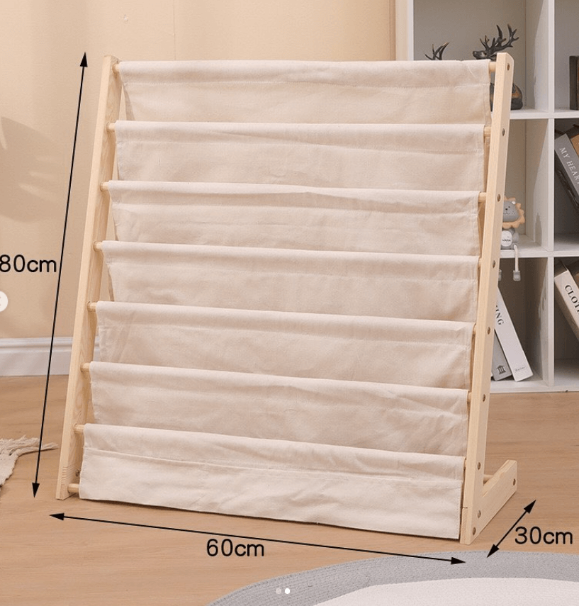 Деревянный органайзер для книг 6 полок