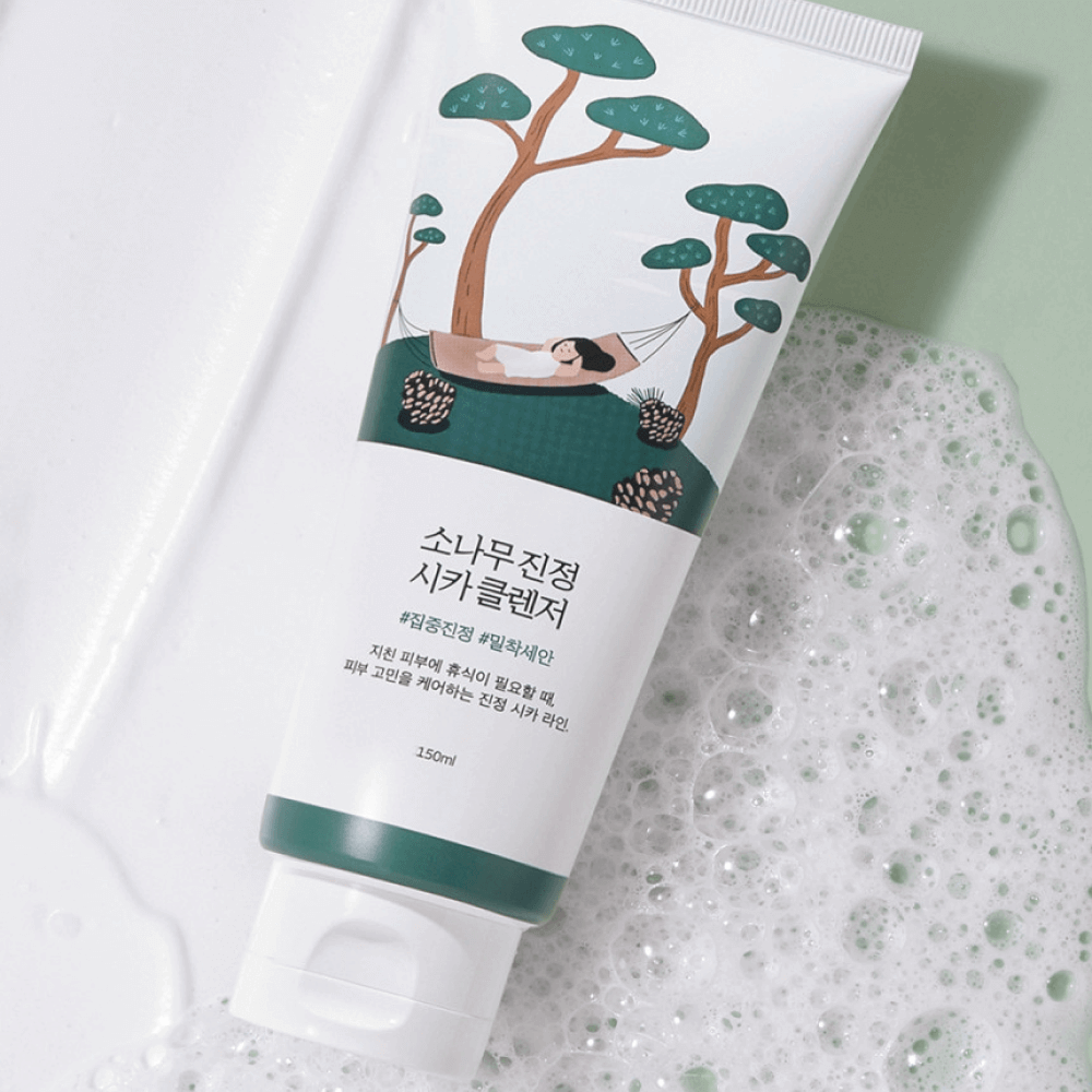Пенка с экстрактом сосны и центеллы для проблемной кожи Round Lab Pine Calming Cica Cleanser 150мл