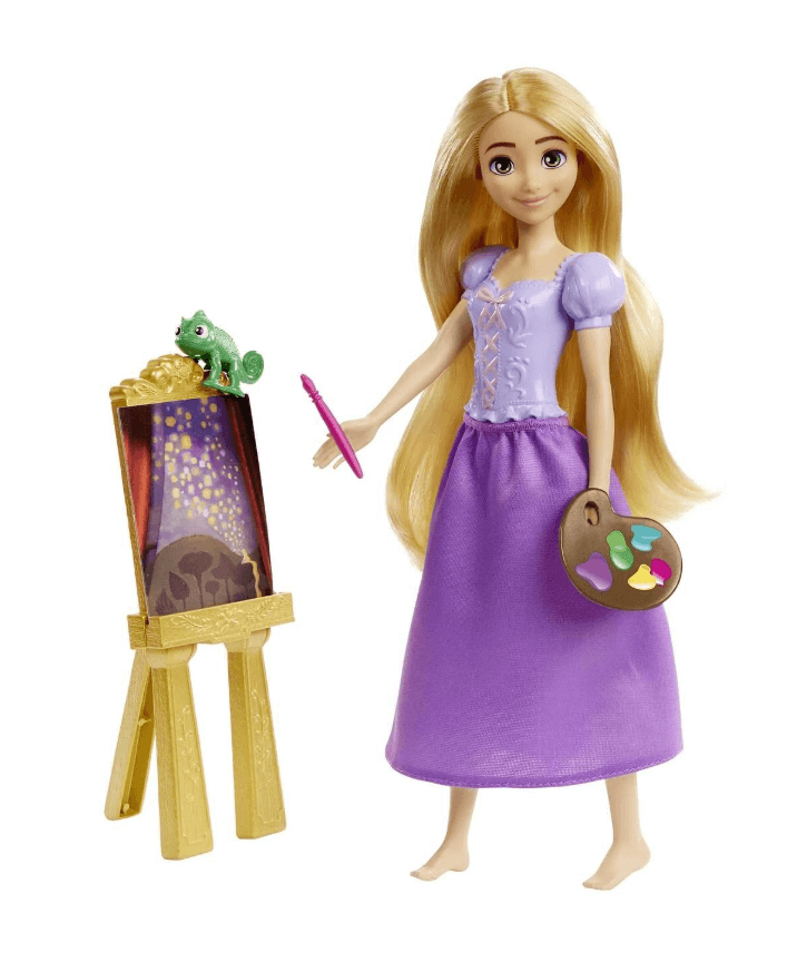 Кукла Рапунцель с ее верным другом и с тремя аксессуарами