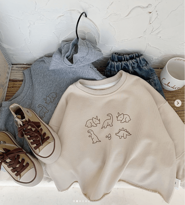 Кофта детская с динозавриками хлопок