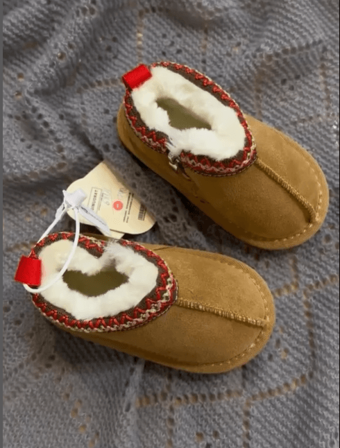 Ботиночки матерчатые для детей коричневый