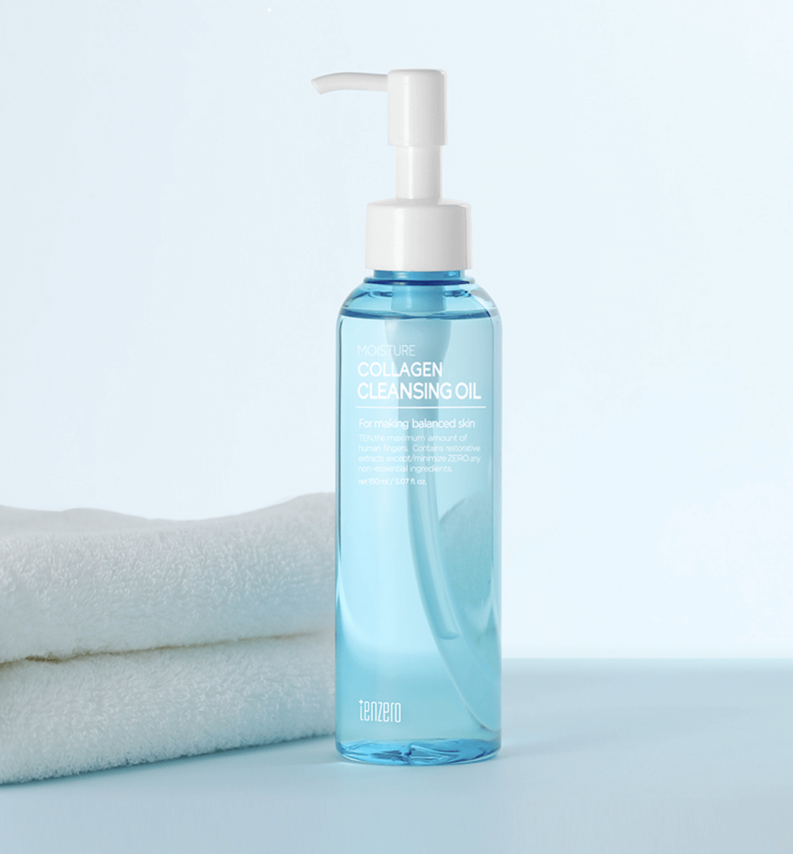 Tenzero Гидрофильное масло для демакияжа с коллагеном, Moisture Collagen Cleansing Oil 100мл