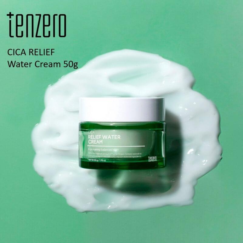Успокаивающий крем с центеллой азиатской TENZERO Cica Relief Water Cream 50г