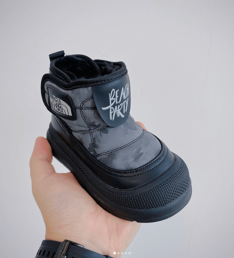 Угги детские "Beach party" черный на липучках