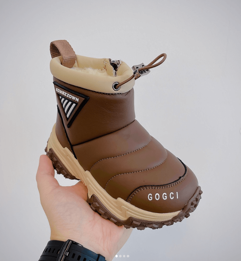 Сапоги "Gogci" детские на молнии коричневый