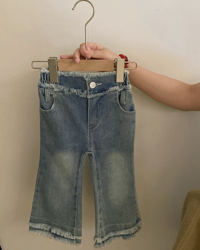 Штаны джинсовые для девочки клеш