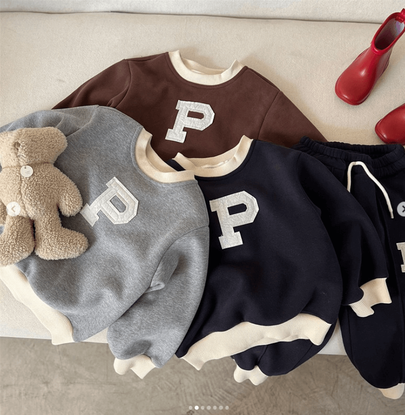 Двойка "P" кофта+штаны детские однотонные