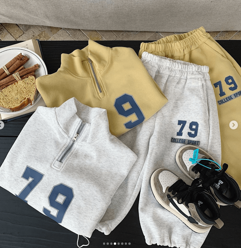 Двойка спортивная для детей с надписью "79 college sport"