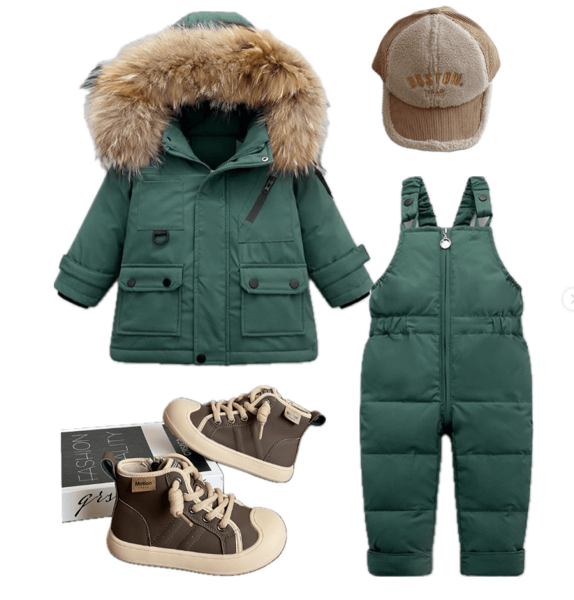 Комбинезон+куртка для малыша цвет бирюзовый