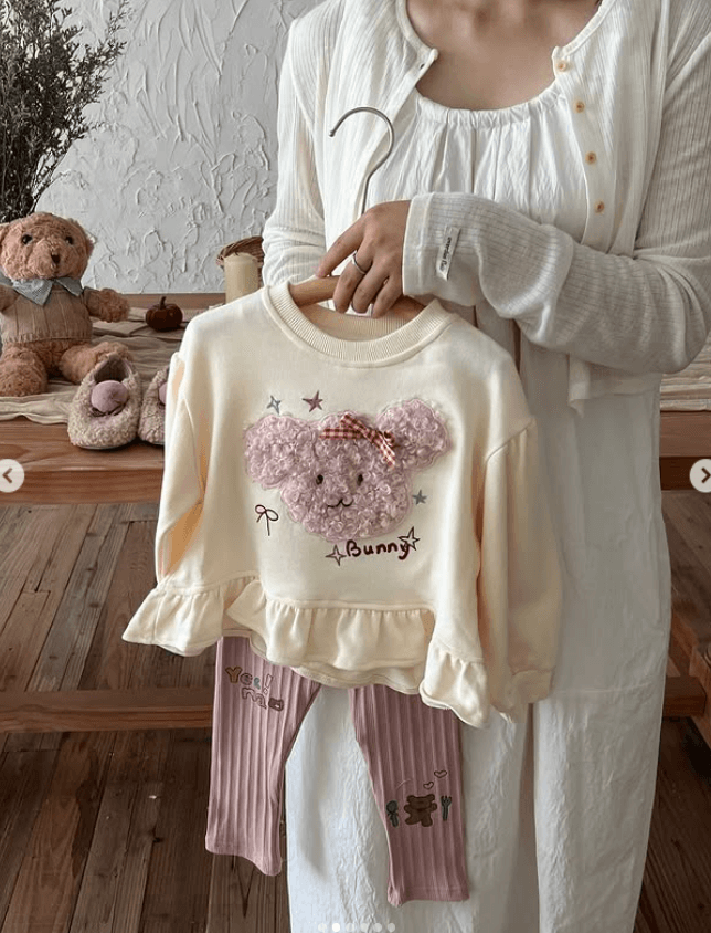 Двойка кофта с рюшкой+штаны для девочки