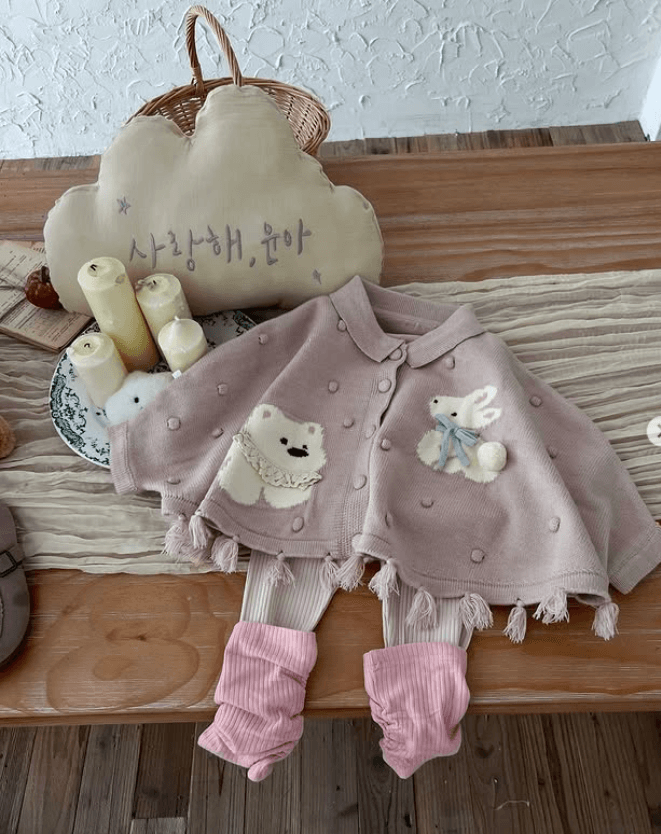 Двойка для девочки пончо+легинсы