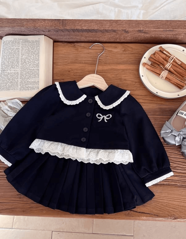 Двойка для девочки кофта с бантиком+юбка плиссе