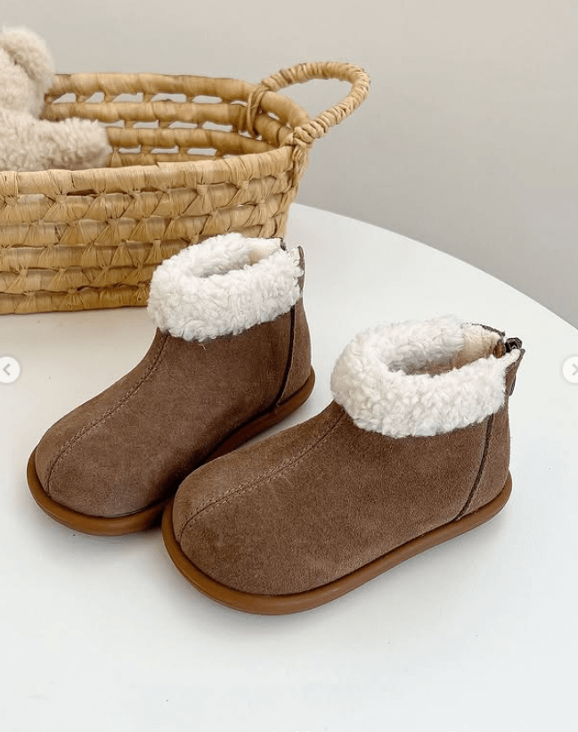 Ботинки детские светло-коричневый молния сзади