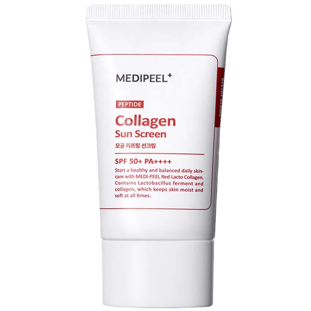 Солнцезащитный крем с коллагеном MEDIPEEL Red Lacto Collagen Pore Lifting Sunscreen SPF50+ PA++++  50мл