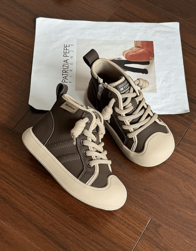 Ботинки детские осенние цвет темно-коричневый