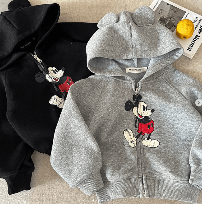 Кофта детская с капюшоном и Микка Маусом на молнии