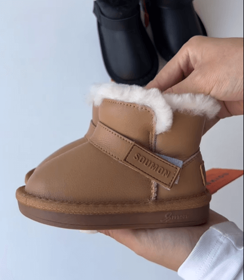 Угги детские однотонные на молнии и с липучкой