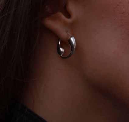 Серебрянные серьги / Минимализм / Серебряные серьги-капли Инь Янь