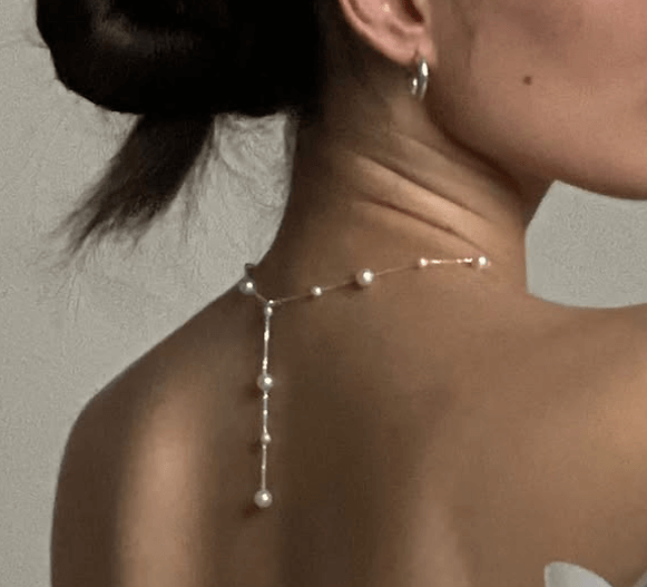 Подвеска на шею с жемчугом / Жемчуг - всегда прав / Серебро 925 пробы.