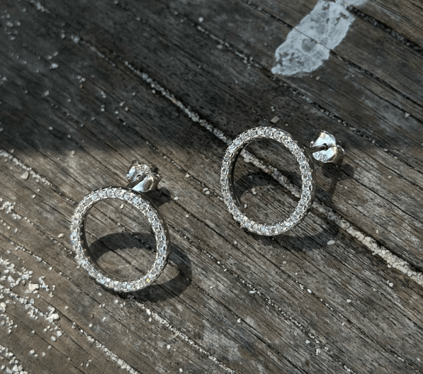 Серьги серебряные кольца Серебро 925 пробы. круглые