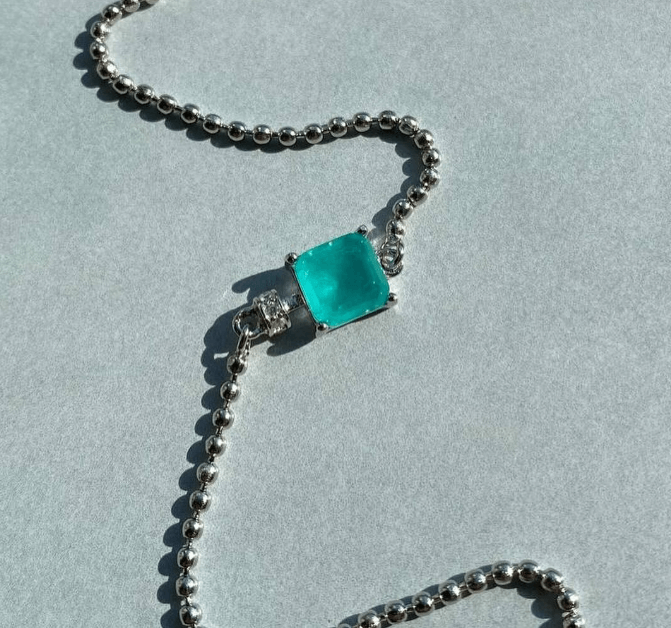 Изящный браслет из серебряных шариков / Серебро 925 пробы /