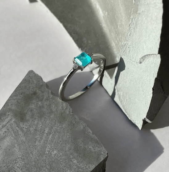 Серебряной кольцо с турмалином