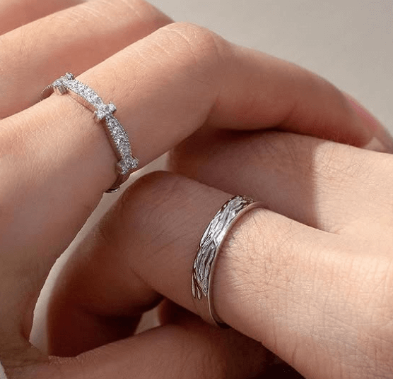 Парные кольца / Серебро 925 пробы / Стоимость  (за пару)