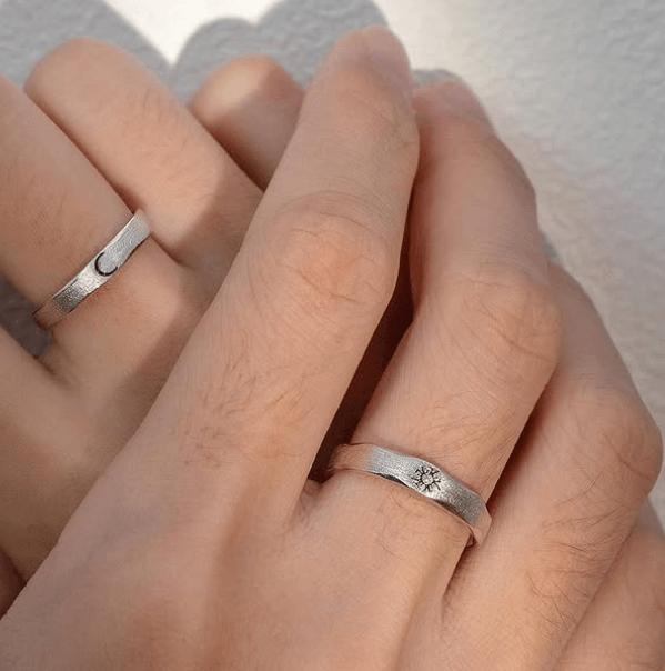 Парные Серебряные украшения кольца / Серебро 925 пробы / Стоимость за пару