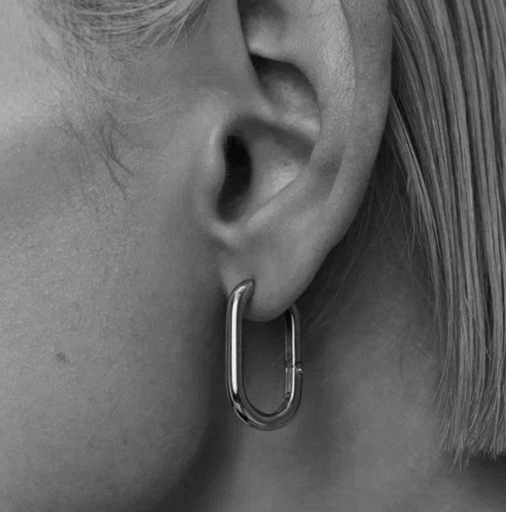 Серьги металл " Хупы " / Хупы могут занять почётное место в списке повседневных украшений / Серебро 925 пробы