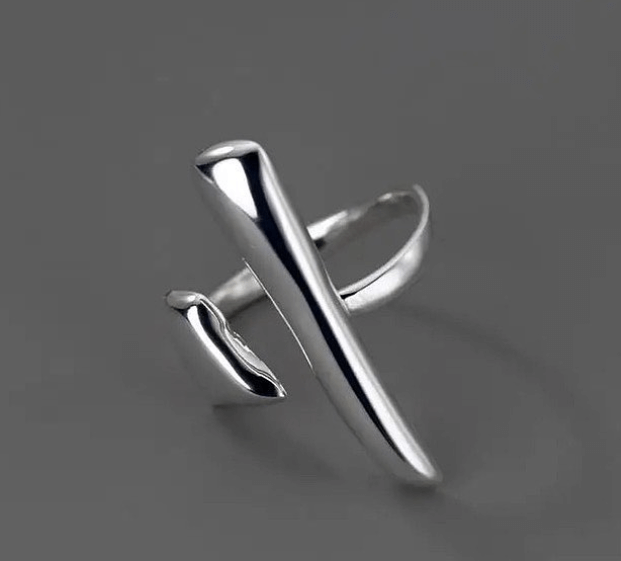 Кольцо бижутерия массивное кольцо раздвижное / Серебро 925 пробы