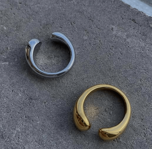 Кольца капли / Эффектные, стильные и лаконичные, / Серебро 925 пробы.