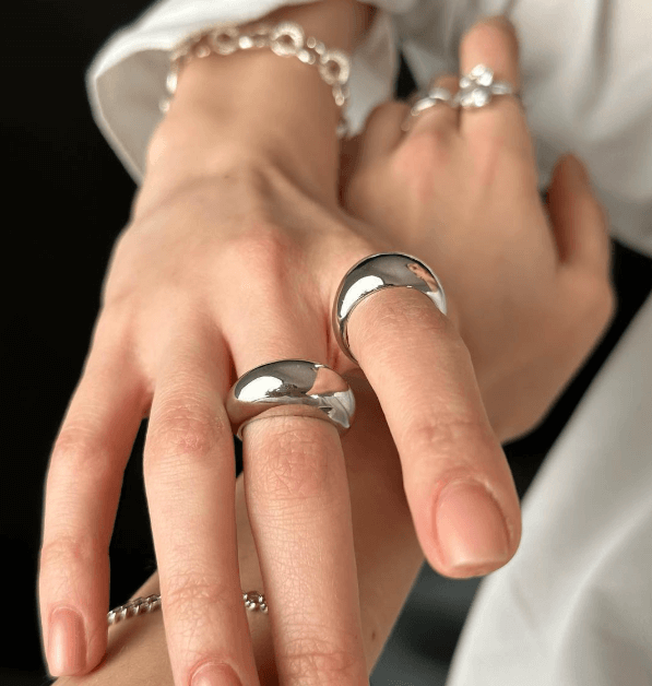 Минимализм кольцо из серебра тонкие  / Серебро 925 пробы