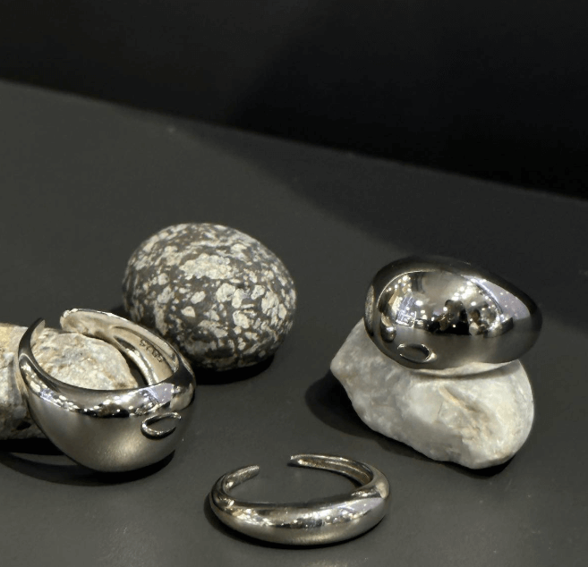 Кольцо Обьемное в минималистичном стиле / Серебро 925 пробы