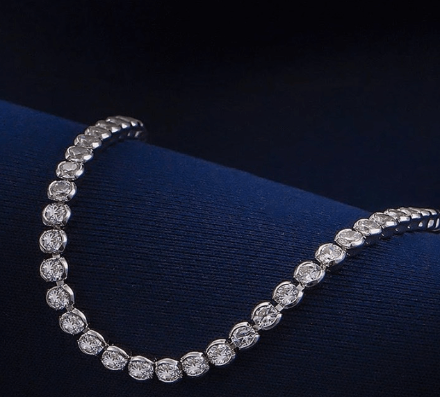 Теннисный браслет из серебра и циркона / Серебро 925 пробы