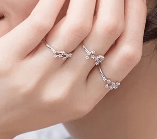 Кольцо с созвездие / Серебро 925 пробы