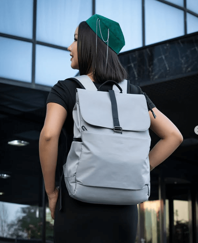 Рюкзак из водонепроницаемой ткани цвет светло-серый