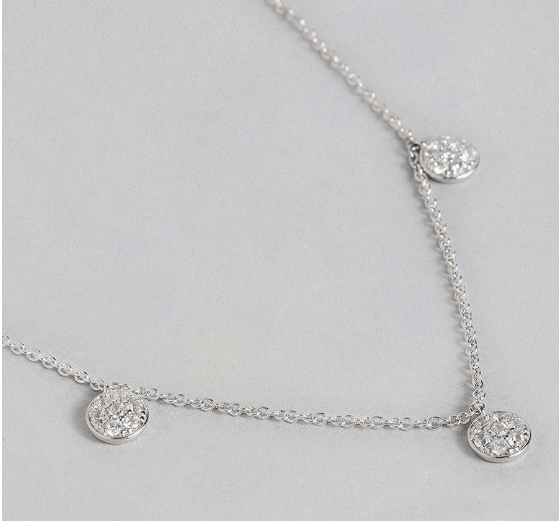 Колье из серебра милое и минималистичное из  серебра 925 пробы