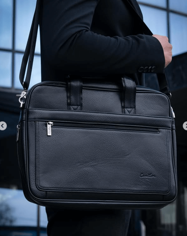 Классическая мужская сумка Cantlor цвет черный