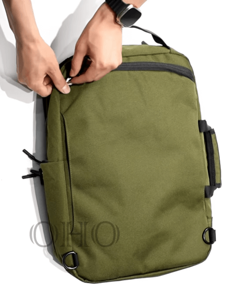 Сумка-рюкзак со съёмными плечевыми ремешками цвет хаки