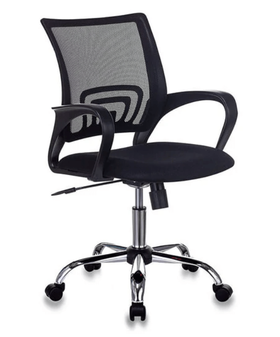 Кресло Chairman 695 без механизма качания черный