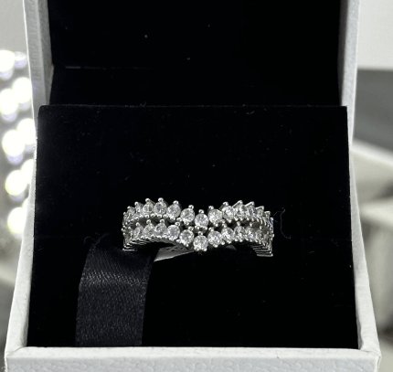 Ювелирное Кольцо Корона / Серебряное Кольцо 925,цирконы