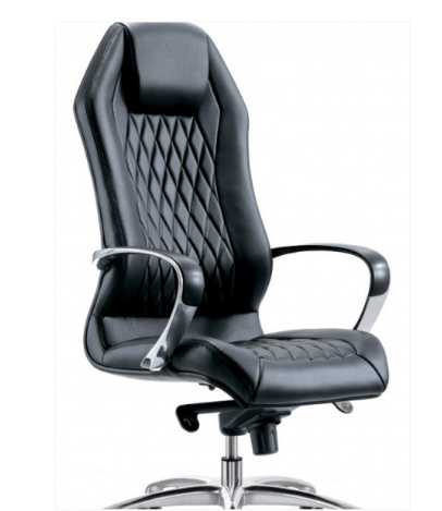 Кресло руководителя Бюрократ Aura черный кожа