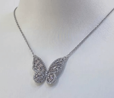 ВОЛШЕБНОЕ КОЛЬЕ БАБОЧКА Серебро💎💎💎камни цирконы