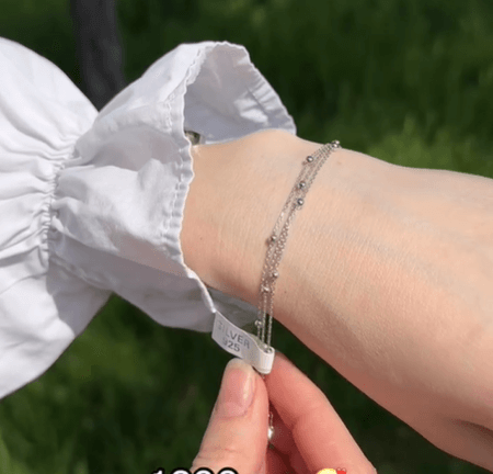 Тройной браслет-отличный вариант на каждый день Серебро 925