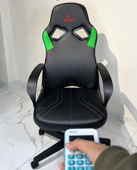 Кресло игровое цвет черный/зеленый