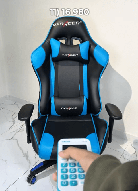 Игровое кресло KRESLAKG черный/голубой