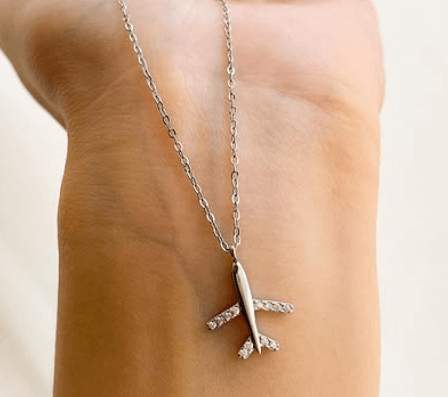 Подвеска «Самолётик»  СТИЛЬНЫЙ КУЛОН СИМВОЛ ВЕЗЕНИЯ ВО ВСЕХ ДЕЛАХ  / Серебро 925💎 Камни цирконы