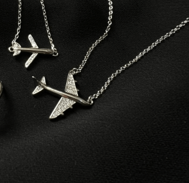 Самолет подвеска в серебре / Серебро 925💎 Камни цирконы