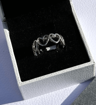 Красивое кольцо сердечки Серебро💎💎💎в лучшем качестве