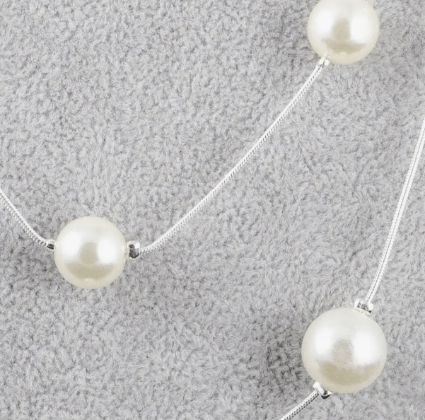 Браслет  "Жемчуг" Серебро 925 пробы,цирконы